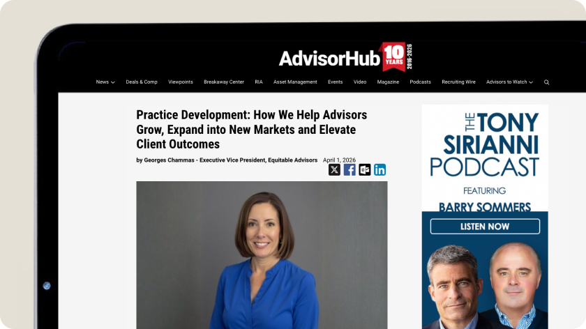 AdvisorHub article and podcast