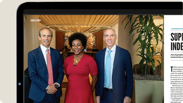 Three Professionals Posed Indoors on Tablet Screen